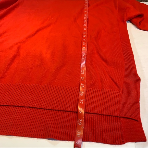 2X French Connection NWT super soft red cowl neck hi low sweater - Picture 14 of 14
